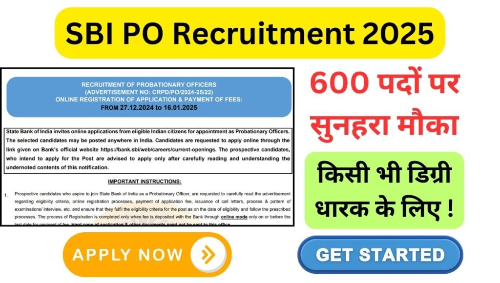 SBI PO Recruitment 2025